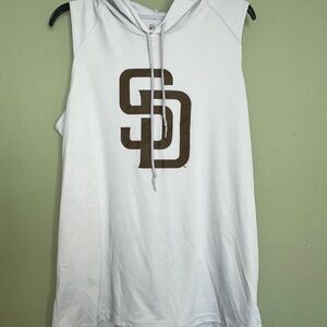 MLB SD Padres White Sleeveless Workout Top